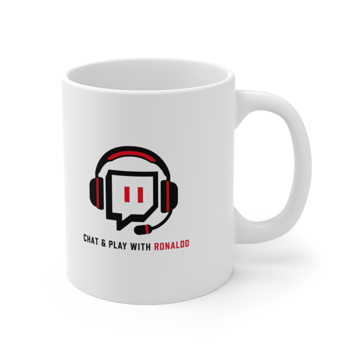 Stable Ronaldo "Chat & Play with Ronaldo" White Mug
